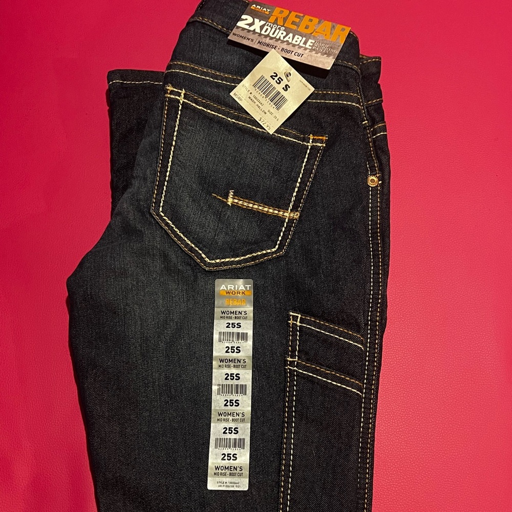 Women’s Ariat Rebar Mid Rise DuraStretch Riveter Boot Cut Jean